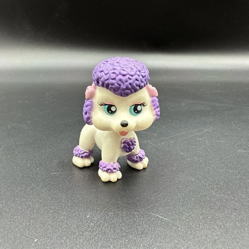 Chic Boutique My Pet Pals White Poodle w Blue Eyes, Purple Hair 2